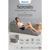 Dizanor Serenity Çok Amaçlı Dinlenme Koltuğu Katlanabilir Bench Formlu Şezlong Yetişkin Çiftler İçin Ergonomik Destek Minderi - 180 x 50 / Gri