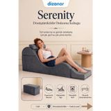 Dizanor Serenity Çok Amaçlı Dinlenme Koltuğu Katlanabilir Bench Formlu Şezlong Yetişkin Çiftler İçin Ergonomik Destek Minderi - 180 x 50 / Siyah