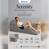 Dizanor Serenity Çok Amaçlı Dinlenme Koltuğu Katlanabilir Bench Formlu Şezlong Yetişkin Çiftler Için Ergonomik Destek Minderi - Gri