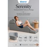 Dizanor Serenity Çok Amaçlı Dinlenme Koltuğu Katlanabilir Bench Formlu Şezlong Yetişkin Çiftler Için Ergonomik Destek Minderi - Gri