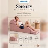 Dizanor Serenity Çok Amaçlı Dinlenme Koltuğu Katlanabilir Bench Formlu Şezlong Yetişkin Çiftler Için Ergonomik Destek Minderi - Pembe