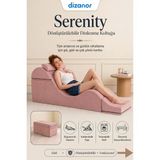 Dizanor Serenity Çok Amaçlı Dinlenme Koltuğu Katlanabilir Bench Formlu Şezlong Yetişkin Çiftler Için Ergonomik Destek Minderi - Pembe