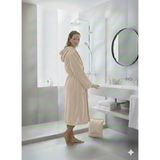 Dizayn Ev Tekstil Kapşonlu Bornoz - 4XL - Bej