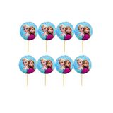 Dizayn Parti Evi 20li Elsa Kürdan Karlar Ülkesi Frozen Temalı Parti Pasta Süsü Kürdanı
