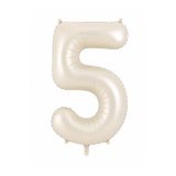 Dizayn Parti Evi 76 Cm Krem Renk Rakam Folyo Balon 0-9 Doğum Günü Parti Balonu Büyük Boy Sayı Balon