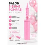 Dizayn Parti Evi Balon Şişirme Pompası El Tipi Manuel Balon Pompası Ergonomik Hızlı Şişirme Yeşil Pembe Açık Pembe Kırmızı Mavi
