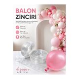 Dizayn Parti Evi Balon Zinciri 1 Adet Şeffaf Balon Süsleme Aparatı Balon Kemer Yapım Bandı Parti Doğum Günü Organizasyon Malzemesi