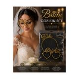 Dizayn Parti Evi Bride To Be Gözlük ve Taç Seti Gold Renk Bekarlığa Veda Partisi Gelin Aksesuar Seti