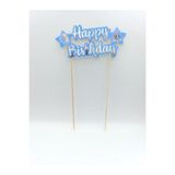 Dizayn Parti Evi DZYN Happy Birthday Pasta Üstü Süs Elsa Buz Prensesi Temalı Mavi Cake Topper Karlar Konsepti Doğum Günü Parti Aksesuarı