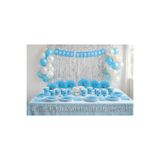Dizayn Parti Evi DZYN Mavi Happy Birthday Parti Seti 45 Parça – 8 x Tabak, Bardak, Balon, Arka Fon, Masa Örtüsü