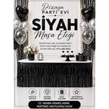 Dizayn Parti Evi Dzyn Püsküllü Masa Örtüsü Eteği – Doğum Günü & Parti Masası Için Şık Dekoratif Masa Örtüsü Eteği (Kırmızı / Gold / Gümüş / Siyah / Mavi)