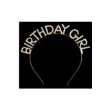 Dizayn Parti Evi Gold Renk Metal Taşlı Birthday Girl Yazılı Doğum Günü Parti Tacı