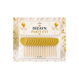 Dizayn Parti Evi Simli Kalp Kürdan Süs Eva 12 Adet Pasta Cupcake İkramlık Süsü Parti Dekorasyon Çeşitleri