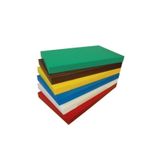 Dizayn Polietilen Kesim Tahtası Et Meyve Kesme Levhası 40x25x2 Cm Karışık Renk