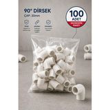 Dizayn Pprc 90 Derece Dirsek 20 mm 100 Adet PN25 Temiz Su Tesisat Boru Ek Parçası
