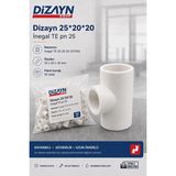 Dizayn Pprc Inegal Te 25 20 20 50 Adet PN25 Temiz Su Tesisat Ek Parçası