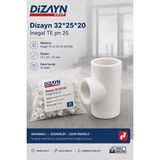Dizayn Pprc Inegal Te 32 25 20 25 Adet PN25 Temiz Su Tesisat Ek Parçası