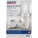 Dizayn Pprc Inegal Te 40 25 40 10 Adet PN25 Temiz Su Tesisat Ek Parçası