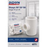 Dizayn Pprc Inegal Te 50 25 50 5 Adet PN25 Temiz Su Tesisat Ek Parçası