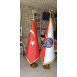 Dizayn Türk Makam Bayrağı bezi. Sade bez olarak direksiz
