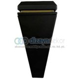 Dizaynaks Kare Konik Mobilya Dolap Ayağı Mat Siyah Altın 23 cm