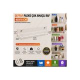 Dizaynhome PLEKSİ DUVAR RAFI (ŞEFFAF) 40x10 cm