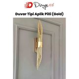 DizaynLED Gold Pilli Duvar Aplik Aydınlatma Gold Led Duvar Lambası