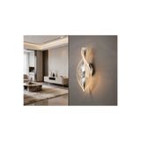 DizaynLED Pilli Gümüş Sarmal Modern Duvar Aplik Duvar Lambası İç Mekan Duvar Apliği DL-024KROM-DUVARTIPI-PİLLİ