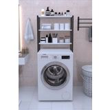 DizaynMotion Banyo Rafı Dekoratif Banyo Dolabı Çamaşır Makinesi Üstü Rafı Beyaz