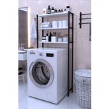 Dizaynmotion Camasir Makinesi Ustu Duzenleyici Raf Banyo Rafi Makina Ustu Cok Amacli Dolap - Beyaz
