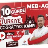 Dizgi Kitap Meb Ags 10 Günde Türkiye Coğrafyası Kampı Video Ders Notları
