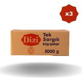 Dizi Tek Sargılı Küp Şeker 5 kg - (3 Adet)