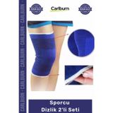 #Dizlik Ortopedik Kompresyon Destekleyici Koruyucu Esnek Rehabilitasyon Örme Sporcu Dizlik 2'Li Set