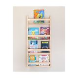 Dizmo Montessori Bebek Ve Çocuk Odası Eğitici Kitaplık Doğal Ahşap 4 Raflı 100 X 40 X 8 Cm