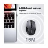 Dizüstü Bilgisayar Kablosuz Fare Ergonomik Sessiz Tıklama USB Fare, Hassas Takip Bilgisayar Faresi, Gecikmesiz Duyarlı 18 Aylık Pil Ömrü, 4000 Dpı Ayarlanabilir