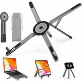 Dizüstü Bilgisayar Macbook Stand Magsafe Ile Uyumlu Telefon Standı Manyetik Tripot 4in1 Portatif Kılıflı Alüminyum Portatif Bilgisayar Telefon Tablet Ile Uyumlu Stand - 1 GB