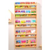 DizyWood Çocuk Odası Eğitici Montessori Ahşap Kitaplık Mobilya Raf Duvar Rafı 5 Li