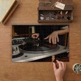 Dj- Plak - Elektron - Müzik - Sanat Tasarımı 240 Parça Ahşap Puzzle Ahşap Kutuda MP00389