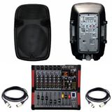 Dj Pro Hazır 1000 Watt Aktif Ses Sistemi Paket-1