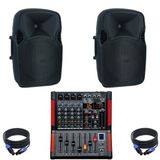 DJ Pro Hazır 1200w Pasif Ses Sistemi Paket 4