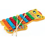 Djeco +3 Yaş 14 x 27 x 2,5 cm Renkli Kedi Ksilofon