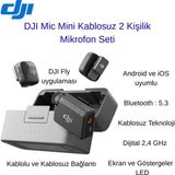Djı Mic Mini 2 Kişilik Kompakt Kablosuz Yaka Mikrofonu - MİNİ 2 KİŞİLİK MİC. - Gri