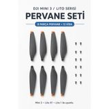 DJI Mini 3 / Lito X1 / Lito 1 Uyumlu Pervane Seti 2 Çift 4 Adet – 12 Vidalı Yedek Drone Pervanesi