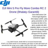 Djı Mini 5 Pro Fly More Combo Gece Manzarası Çok Yönlü Engel Algılama Rc 2 Drone (Ithalatçı Garantili) - Gri - Siyah