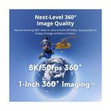 Djı Osmo 360 Adventure Combo - 1 Inç Sensörlü 360 Derece Kamera, Yerel 8K-360° Video, 120MP Panoramik Fotoğraflar, 100 Dakika 8k Kayıt, Seyahat ve Spor Için Aksiyon ve Vlog Kamerası - Option-1