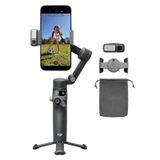 DJI Osmo Mobile 8 Gimbal | Ses ve Aydınlatma ile AI Yerel İzleme, 360 ° Pan Döndürme, Dahili Uzatma Çubuğu ve Tripod, 10h Pil, Uzatma Çubuğu