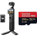 DJI Osmo Pocket 3 Creator Combo + SanDisk Extreme PRO 256GB microSD – 4K Vlog Seti