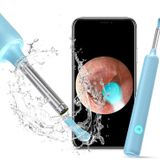DJROLL Kulak balmumu giderme, kulak kiri sökücü alet, kulak kamerası, kulak cilası temizleyici aracı ile kulak kapsamı iPhone, iPad, Android akıllı telefonlar ile uyumlu (mavi)