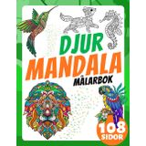 Djurmandala Målarbok för Barn och Vuxna: En söt present för avslappning och stresslindring! Med vackra fjärilar, majestätiska lejon, lekfulla katter, ... charmiga ugglor, söta fiskar och många fler!