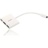Dk-Ac-U31x32 3İn1 Usb3.1 Type C Erkek-Usb3.0-Hdmi (4K Uhd)-Usb3.1 Type C Şarj Dönüştürücü